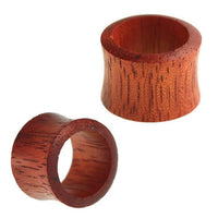 Load image into Gallery viewer, Holz Tunnel Rangasholz konvex schmal dunkelrot gemasert Organic
