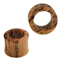 Load image into Gallery viewer, Tunnel Tamarindenholz hell dunkel gemasert double flared Handarbeit
