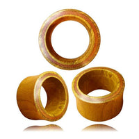 Cargar imagen en el visor de la galería, Flesh Tunnel Teakholz Sawoholz Rim rot double flared
