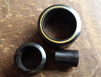 Load image into Gallery viewer, Flesh Tunnel Sonoholz Jackfrucht Holz Rim Inlay gelb Lobe Piercing double flared
