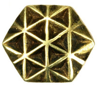 Load image into Gallery viewer, Tribal Plug antik golden Messing Expander Lebensblume zum Einh&auml;ngen Ohrgewicht
