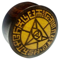 Cargar imagen en el visor de la galería, Flesh Plug Auge Dreieck Zeichen Rand Holz Sonoholz Jackfrucht double flared
