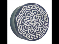 Load image into Gallery viewer, Holz Plug Blumen Wabe silber double flared
