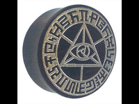 Cargar imagen en el visor de la galería, Holz Plug Auge Dreieck dreigeteilt silber double flared
