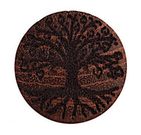 Cargar imagen en el visor de la galería, Plug Teakholz Baum des Lebens double flared braun
