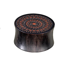Load image into Gallery viewer, Eisenholz Rosenholz Flesh Plug balinesisches Mandala
