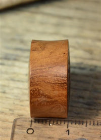 Load image into Gallery viewer, Flesh Plug Teakholz Mjölnir Triskele Runen double flared
