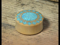 Load image into Gallery viewer, Plug Krokodilholz crushed Türkis Sonne double flared
