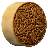 Cargar imagen en el visor de la galería, Krokodil Holz Plug Schwertlilien Stern double flared
