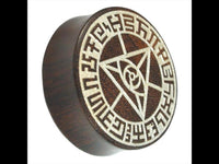 Cargar imagen en el visor de la galería, Holz Plug Auge Dreieck dreigeteilt silber double flared
