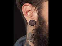 Load image into Gallery viewer, Eisenholz Rosenholz Flesh Plug balinesisches Mandala
