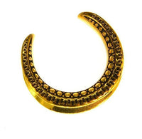 Cargar imagen en el visor de la galería, Saddle Plug Flesh Tunnel Edelstahl gold PVD Ohrgewicht
