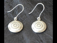 Load image into Gallery viewer, Ohrringe 925 Sterling Silber rund Kreise schwarz 16mm
