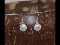 Load image into Gallery viewer, Ohrringe 925 Sterling Silber Sonne gebürstet 11mm
