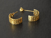 Load image into Gallery viewer, Ohrstecker vergoldet 925 Silber Creolen Löcher
