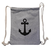 Load image into Gallery viewer, Turnbeutel bunt Rucksack Canvas Anker verstellbar Kordel 34 x 42 cm
