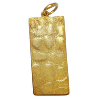 Load image into Gallery viewer, Anhänger 925 Sterling Silber gold Rechteck gehämmert
