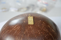 Load image into Gallery viewer, Anhänger 925 Sterling Silber gold Rechteck gehämmert
