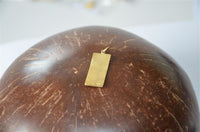 Load image into Gallery viewer, Anhänger 925 Sterling Silber gold Rechteck gehämmert
