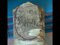 Load image into Gallery viewer, Halskette Granat 925 Sterling Silber vergoldet 43cm Herz
