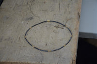 Load image into Gallery viewer, Halskette Lavastein 925 Sterling Silber vergoldet 43cm
