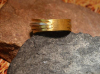 Load image into Gallery viewer, Ring Silber 925 vergoldet gebürstet vier Ringe in einem
