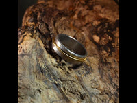 Load image into Gallery viewer, Silberring 925 Sterlingsilber vergoldet gebürstet Ring 7mm
