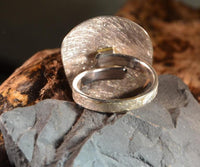 Load image into Gallery viewer, Ring 925 Silber Plektrum gekratzt gebürstet verstellbar
