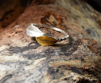 Load image into Gallery viewer, Ring Silber 925 vergoldet knotig verdickt Ast Blätter
