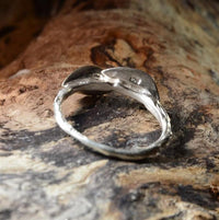 Load image into Gallery viewer, Ring Silber 925 vergoldet knotig verdickt Ast Blätter
