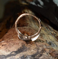 Load image into Gallery viewer, Ring Silber 925 vergoldet knotig verdickt Ast Blätter
