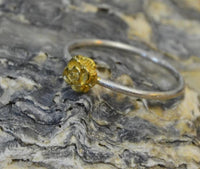 Load image into Gallery viewer, Ring Silber 925 vergoldet Rose filigran 1mm gebürstet
