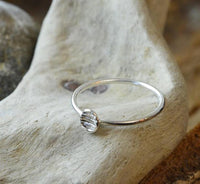 Load image into Gallery viewer, Ring Sterling Silber 925 Kreis Streifen 1mm gebürstet
