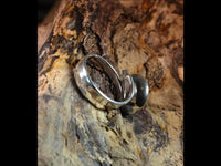 Load image into Gallery viewer, Ring 925 Silber vergoldet Holz Kreis Kelch verstellbar
