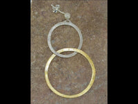 Load image into Gallery viewer, Ohrstecker Silber 925 vergoldet Ringe untereinander
