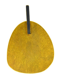 Cargar imagen en el visor de la galería, Anhänger Silber 925 vergoldet gebürstet schwarz Plektrum
