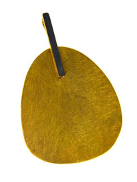 Cargar imagen en el visor de la galería, Anhänger Silber 925 vergoldet gebürstet schwarz Plektrum
