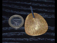 Cargar imagen en el visor de la galería, Anhänger Silber 925 vergoldet gebürstet schwarz Plektrum
