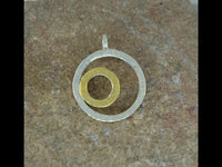 Cargar imagen en el visor de la galería, Anhänger Silber 925 vergoldet Ringe Kreise
