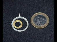 Cargar imagen en el visor de la galería, Anhänger Silber 925 vergoldet Ringe Kreise
