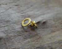 Load image into Gallery viewer, Ohrstecker Silber 925 vergoldet Creolen Ringe gebürstet
