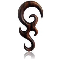 Cargar imagen en el visor de la galería, Sonoholz lang Tribal Piercing Holz Ornament Spitzen Unisex Expander handgeschnitzt Organic
