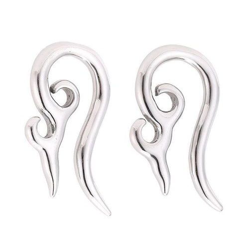 Piercing Expander Edelstahl silbern Ornament Bogen Ohrstecker