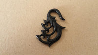 Cargar imagen en el visor de la galería, Hook Buffalo Horn Piercing Expander Bögen schwarz 4mm Lobe Fishtail Dehner

