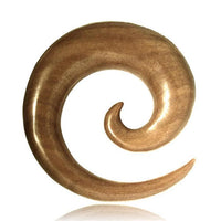 Cargar imagen en el visor de la galería, Piercing Walnuss Holz Expander beige Spirale Hoop 4mm 6mm 8mm Dehnschnecke Dehner
