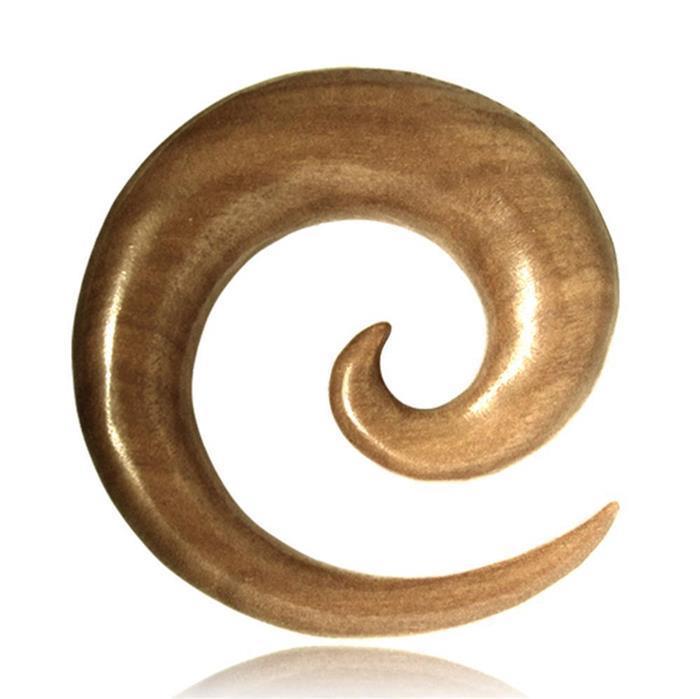 Piercing Walnuss Holz Expander beige Spirale Hoop 4mm 6mm 8mm Dehnschnecke Dehner