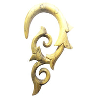 Cargar imagen en el visor de la galería, Tamarinde Holz hell Lobe Piercing Fishtail Hook
