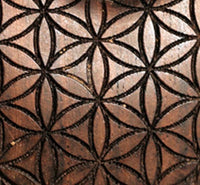 Cargar imagen en el visor de la galería, Holz dunkelbraun Piercing Hoop Creole Blume des Lebens
