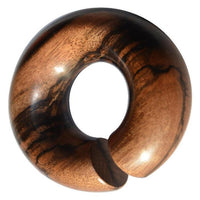 Load image into Gallery viewer, Ohr Holz Piercing Tigerholz Ohrgewicht Ring Donut
