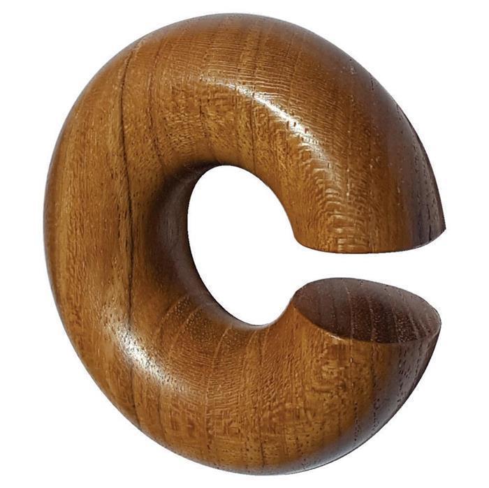 Ohr Donut Holz Ohrgewicht-Piercing Teakholz Ring